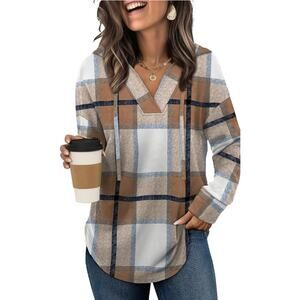 NWT! Sampeel Hoodie for Women Trendy Fashion V Neck Oversized Sweatshirt